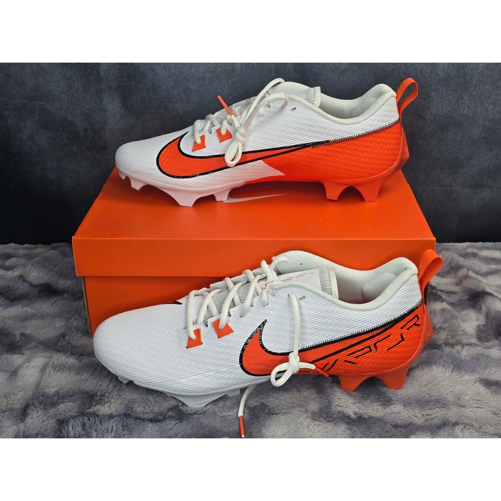NWB Nike Vapor Edge Speed 360 2 TB P White Orange Football Cleats Mens 13.5